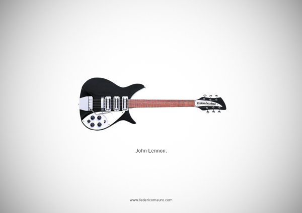 Famous guitars - federico mauro - John Lennon